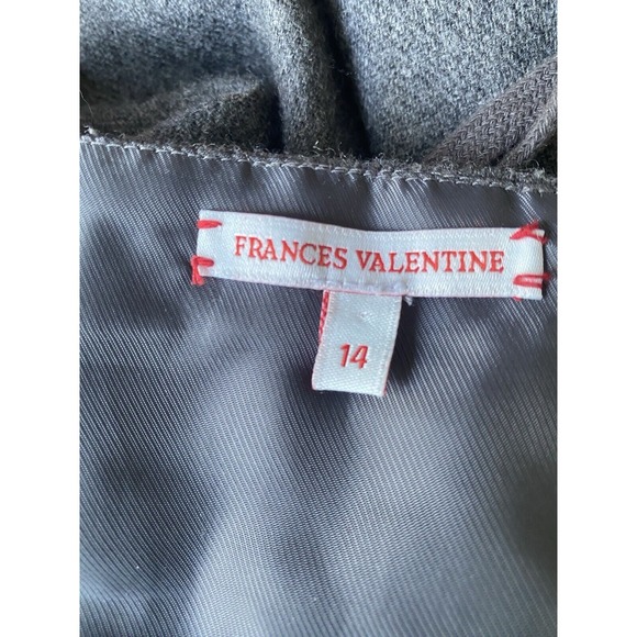 Frances Valentine Sailor Gray Wool Pant Women's 14 High Waisted Laced Wide Leg - Picture 10 of 12